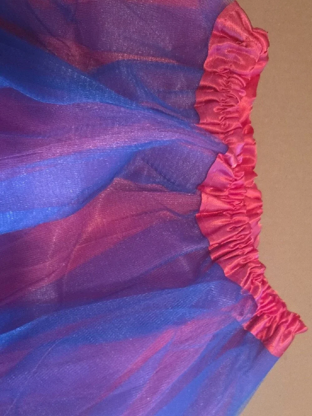 Girls 80s Neon Tutu Costume Set - Black Top with Pink, Purple & Blue Tulle Skirt
